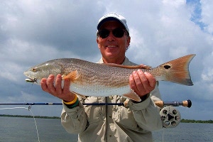 marble redfish on fly