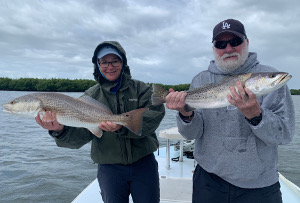 redfish trout double fishing mosquito lagoon